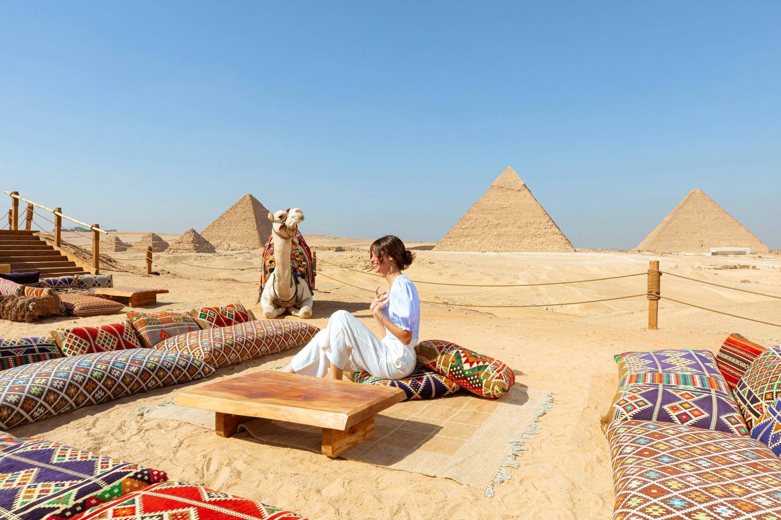 Entrance to the Pyramids of Giza in Egypt for visitors