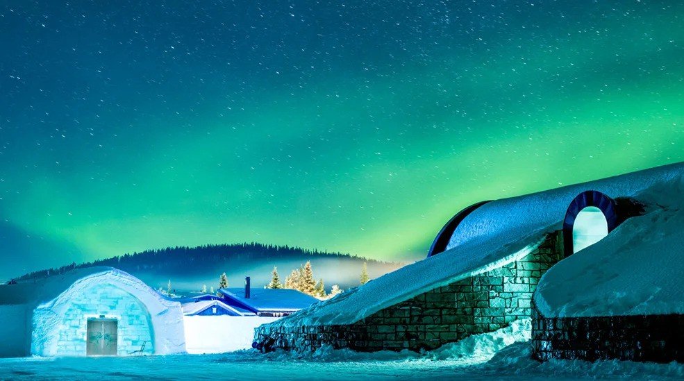 Stunning ice sculptures and suites inside the Icehotel in Jukkasjärvi, Sweden