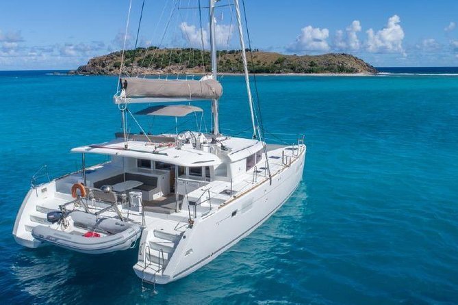Catamaran anchored in the British Virgin Islands