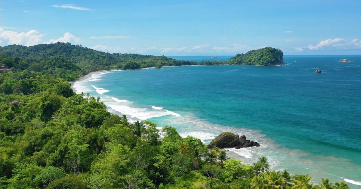 Beach view in one of the top tourist areas in Costa Rica