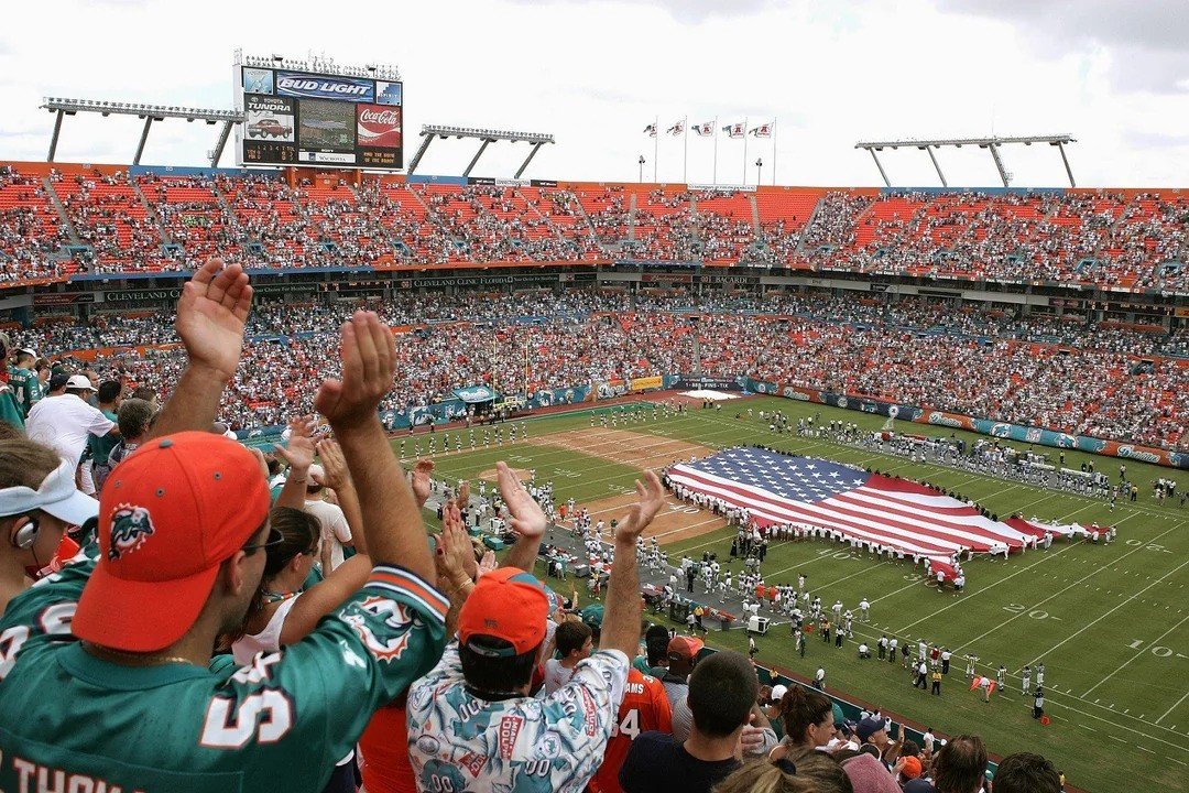 Exciting NFL football game, a fun US travel experience