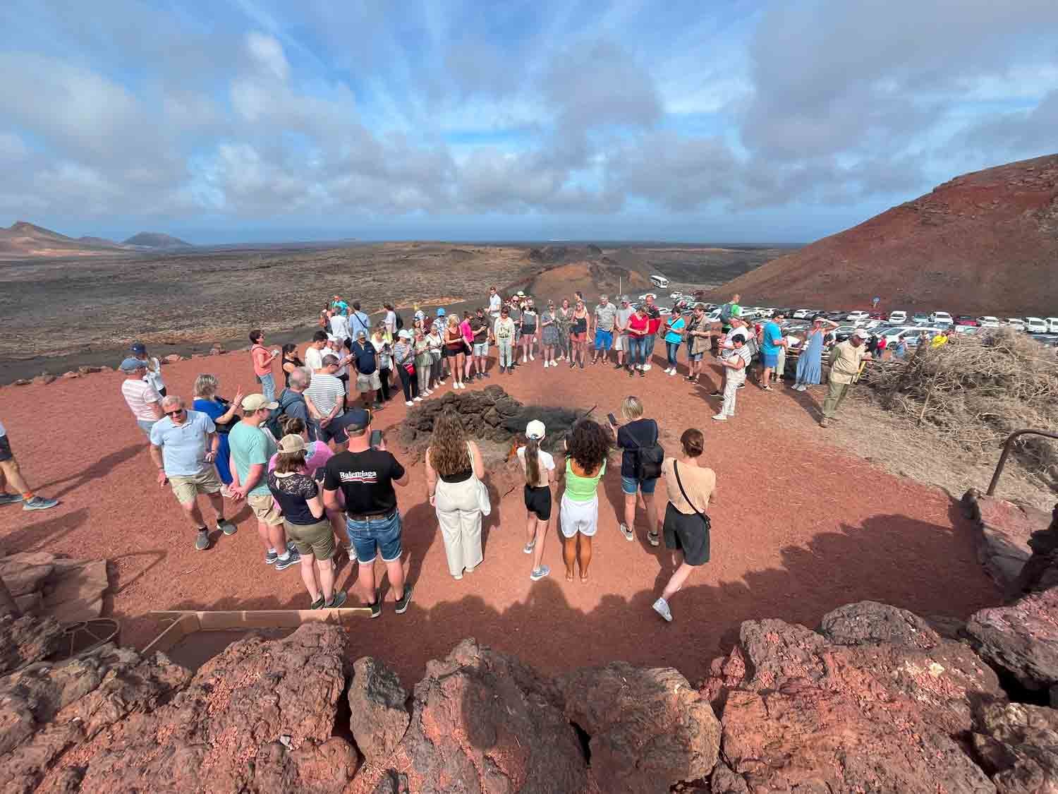 Timanfaya National Park volcano landscape during Volcano Tours Lanzarote