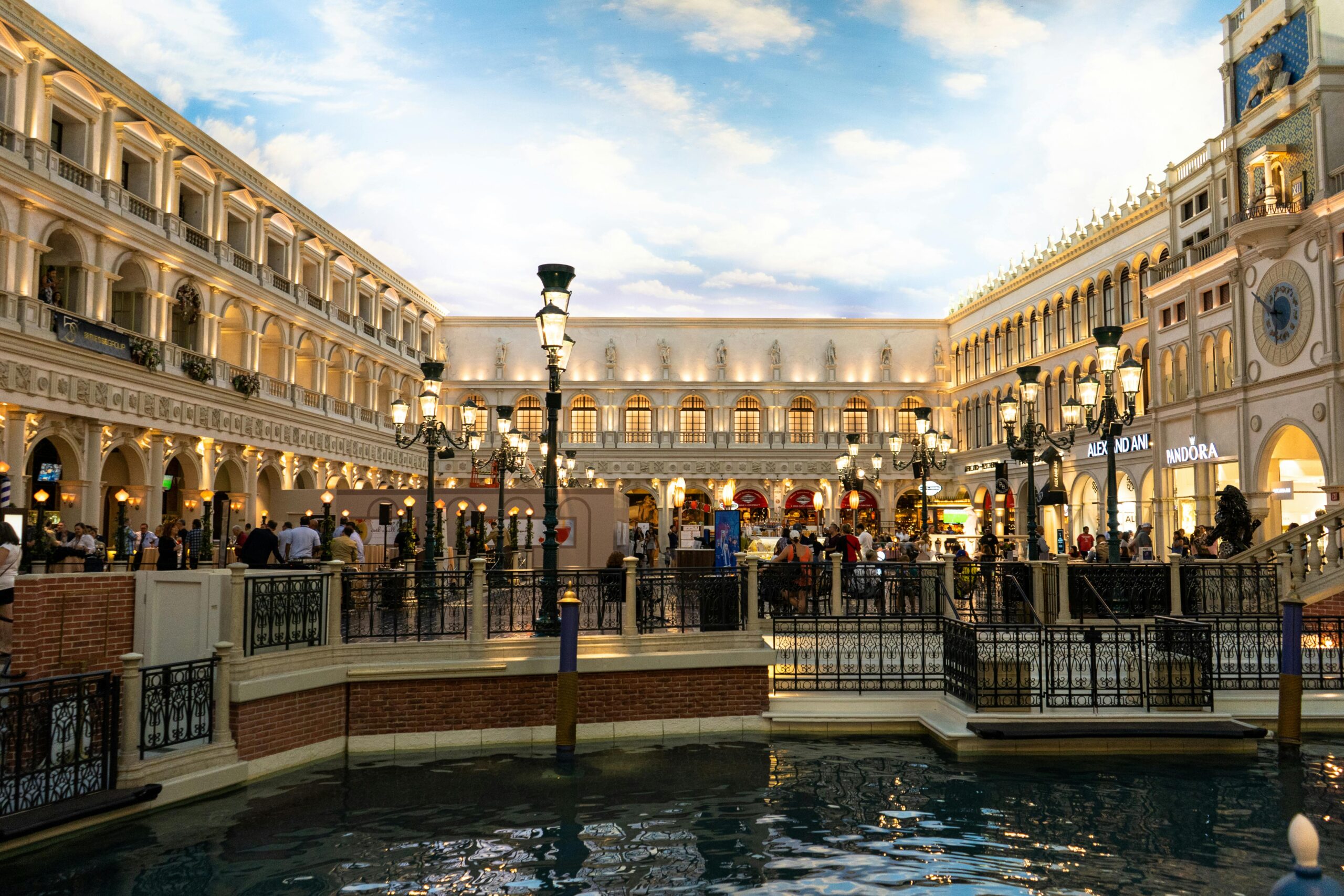 Interior of Vegas smoking hotels such as The Venetian