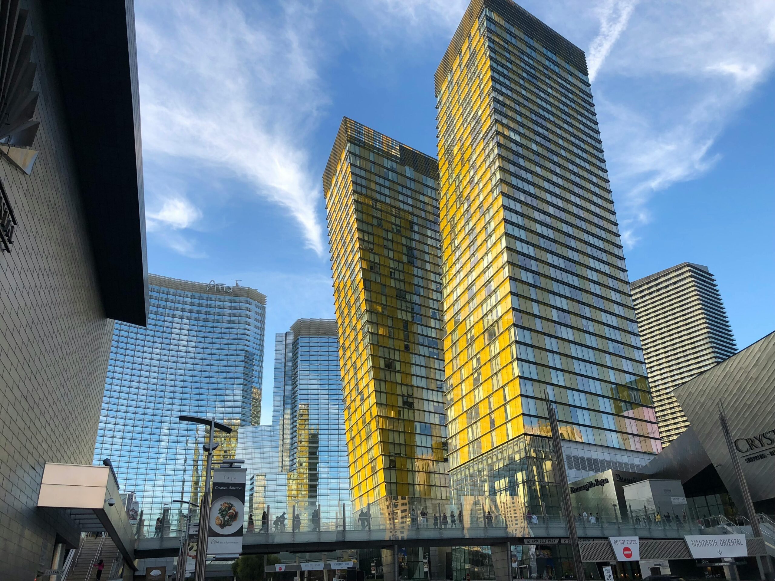 Vegas smoking hotels include the modern ARIA Resort & Casino