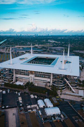 Hard Rock Stadium in Miami hosting the England vs Norway FIFA World Cup 2026 match